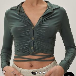 NWT Ruched Nasty Gal Top